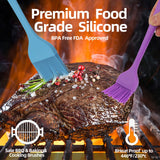 6 PCS CUALORK Silicone Basting Brush, Upgrade Pastry Brush,Heat Resistant Silicone Brushes, Premium Cooking Brush for Sauce Marinade Meat Glazing, Oil Brush for BBQ Kitchen Cooking Baking and Grilling Cualork