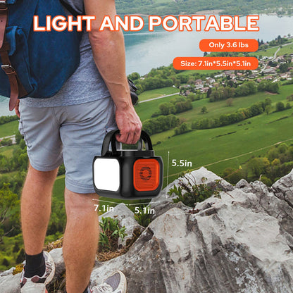 Portable Power Station 97Wh Power Bank 26400mAh Battery Pack Fasting Charging 150W AC Outlet Solar Generators with Wireless Charging Battery Bank LED Flashlight Power Supply for Camping RV Em - WoodArtSupply