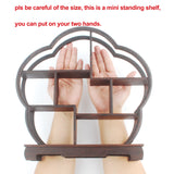 NWFashion Chinese Wooden Rosewood Display Stand Decoration Curio Cabinets Shelf (Hexagon) NWFashion