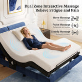 Tami Tami T600 Adjustable Bed Frame Split King Size with Remote & Massage - Syncable Electric Beds Bases, Zero Gravity, Dual Side USB, Nightlight, Quiet Motor, 5 Min Easy Assembly Tami Tami