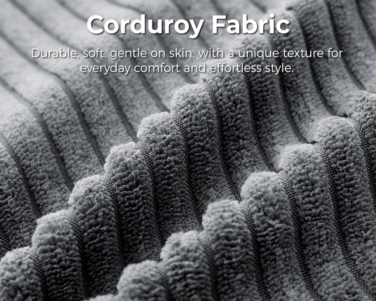 Jocisland Oversized Modular Sectional Sofa with 32" Deep Seat, 6-Piece Convertible U/L/S Modular Sofa for Spacious Living Rooms, Tool-Free Assembly, Corduroy Upholstery, Gray Sectional Couch Jocisland