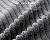 Jocisland Oversized Modular Sectional Sofa with 32" Deep Seat, 6-Piece Convertible U/L/S Modular Sofa for Spacious Living Rooms, Tool-Free Assembly, Corduroy Upholstery, Gray Sectional Couch Jocisland