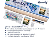 Figured'Art Paint by Numbers Kit for Adults Peaceful Lake 16"x20" - Craft Art Painting DIY Kit Rolled Canvas Without Frame Figured'Art