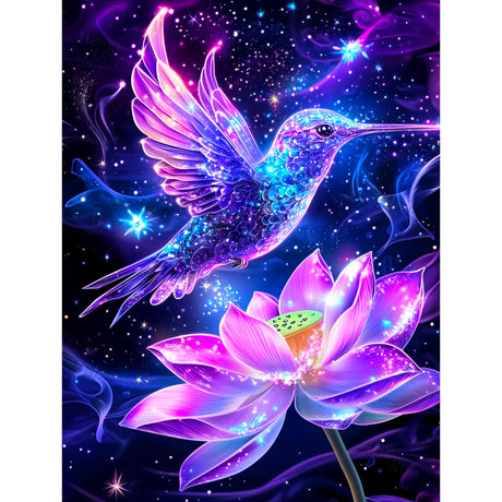 Upigi Hummingbird Diamond Painting Kits for Adults,Bird DIY 5D Diamond Painting Kits for Beginners,Round Full Drill Gem Art Crafts Kit for Home Wall Decor 12 x 16 Inch Upigi