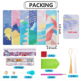 SWATOM 6 Pcs 5D Diamond Painting Bookmarks Sun & Moon Nature Acrylic Diamond Art Bookmark with DIY Painting Kits Tassels & Wood Beads Pendant Rhinestone Bookmarks SWATOM
