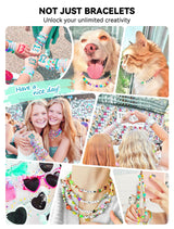 ARTDOT 800 Pieces Assorted Letter Beads for Friendship Bracelets Making Kit, 28 Styles Jewelry Making Supplies Alphabet Beads Set Preppy Crafts Art ARTDOT