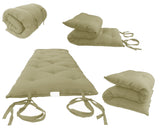 Twin Size Traditional Japanese Floor Futon Mattresses, Tatami Foldable Cushion Mats, Yoga, Meditaion 80 x 39 x 3 (Tan) D&D Futon Furniture