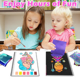 SOOVSY Foil Art Fun & Craft Activity Toys Kit, Foil Animals Crafts Children Fun DIY Creative Toy of The Year, No Mess Art Kits for Kids, Gift for Boys Girls Ages 4, 5, 6, 7, 8, 9 (Princess&Coloring) SOOVSY