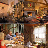 JMEXSUSS 500 LED Warm White Christmas Lights Indoor, 8 Modes Green Wire Christmas Tree Lights Outdoor Waterproof, Twinkle Fairy String Lights Plug in for Xmas Wedding Party Garden Patio JMEXSUSS