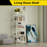 GIOTORENT 5-Wire Standing Storage Shelves, Metal Shelving Unit Pantry Rack for Laundry Kitchen Bathroom Organizer(White) GIOTORENT