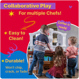 Step2 Fun with Friends Kids Kitchen Playset, Indoor/Outdoor Kitchenette, Interactive Play with Lights and Sounds, Durable Plastic, Includes 25 Piece Toy Accessories, Toddlers 2+ Years Old, Pink Step2