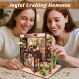 Flever Dollhouse Miniature DIY House Kit Creative Room with Furniture for Romantic Valentine's Gift(Time of Coffee) Flever