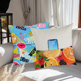 CALCA 10 Pack Pocket Pillow Cases Cover 17.72"x17.72" Sublimation Blanks Linen Pocket Pillowcase Cushion Covers for Heat Transfer DIY CALCA