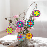 Ayhuhra 30 Sets Mandala Suncatchers Craft Kits Stained Glass DIY Window Paint Art Flower Suncatcher Kits for Spring Summer Party Activities Art Project Party Favors (Mandala) Ayhuhra