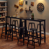Sturdy Black High Top Bar Table by Mr IRONSTONE - Sleek Design for Narrow Spaces Mr IRONSTONE