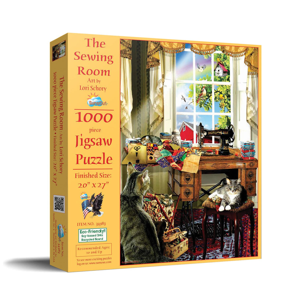 SUNSOUT INC - The Sewing Room - 1000 pc Jigsaw Puzzle by Artist: Lori Schory - Finished Size 20" x 27" - MPN# 34983 SunsOut