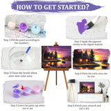 MAXBYE Lake House Paint by Numbers Kits for Adults Beginner, Autumn Landscape Adult Paint by Number On Canvas, Easy Oil Painting Kits for Home Wall Decor Gift 16x20 Inch MAXBYE