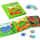 Nattork Magnetic Puzzle Book for Toddlers 3-6 Girls Boys,Travel Puzzles Game for Kids Ages 3-6,Learning Magnet with Fun for 3 4 5 6 Years Old Children Boys Girls Dinosaur Nattork