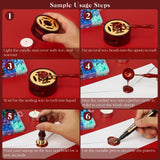 TRINIDa Wax Seal Kit, Premium Wax Seal Stamp Kit with 24 Colors 624 Pcs Beads, Metallic Pens, Warmer, Spoon and Tea Candles for Wedding Invitation, Letter Envelope, Gift Cards & DIY Crafts TRINIDa