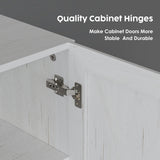 FIMELLO 59’’ Wall Cabinets for Laundry Room, Farmhouse Kitchen Wall Cabinet with Barn Door Laundry Room Cabinets with Adjustable Shelf Wall Mounted Cabinet for Laundry, White FIMELLO