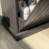 HOMCOM Kitchen Tilt Out Trash Bin Cabinet Free Standing Recycling Cabinet Trash Can Holder with Drawer, Black HOMCOM