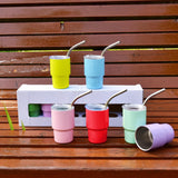 FECBK 3 oz Mini Tumbler Shot Glass with Straw and Lid 12 Pcs Sublimation Shot Glasses Tumblers Stainless Steel Mini Shot Glasses with Lids for Wedding Party Whiskey Cocktail Bar, 12 Colored FECBK