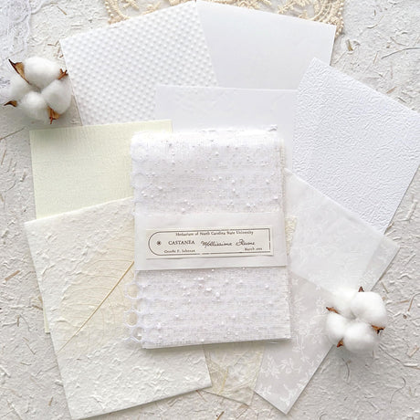 Aromoty 30 sheets A5 Large Textured Scrapbook Paper&Mesh Fabric set - Handmade Craft Mulberry Special Paper Mix for Scrapbooking Junk Journaling Supplies Card DIY Materials Collage, 5.8x8.2 Inches Aromoty