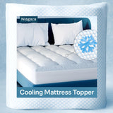 Niagara Cooling Queen Mattress Topper - Pillow Top Mattress Cover Quilted Fitted Cooling Topper for Back Pain Deep Pocket Fits 20 Inches (60x80 Inches) Niagara Sleep Solution