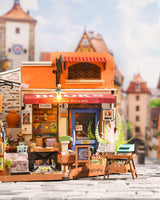 Rolife DIY Miniature House Kit 1:20 Scale Bookstore, Build Mini House Building Kit with LED Lights Craft Kits for Aduls Gifts for Him Her Rolife