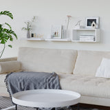 RICHER HOUSE White Floating Shelves Set of 3, Modern Bathroom Shelves Wall Mounted Shelves for Wall Decor, Over Toilet White Wall Shelves for Bathroom Bedroom, Living Room, Kitchen RICHER HOUSE