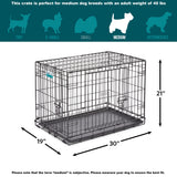 MidWest Homes for Pets Newly Enhanced Double Door iCrate Dog Crate, Includes Leak-Proof Pan, Floor Protecting Feet, Divider Panel & New Patented Features MidWest Homes for Pets