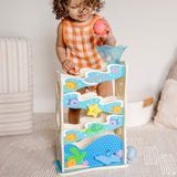 Melissa & Doug Rollables Wooden Ocean Slide Infant and Toddler Toy (5 Pieces) - FSC Certified Melissa & Doug