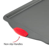 Premium Nonstick Baking Sheet Pans – Set of 3, Heavy-Gauge Carbon Steel, Warp, Dent, and Rust-Resistant – Gourmet Rimmed Half Cookie Sheet Trays, Non-Toxic for Exceptional Baking Performance Boxiki Kitchen