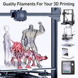 MIKA3D 6 Spools Fast 2 Color Change Silk PLA 3D Printer Filament Bundle, Silk Black Color Change to White/Red/Orange/Blue/Purple/Green, Each Spool 250g, Total 1.5kg Silk PLA Bundle 250g X 6 MIKA3D