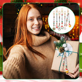 Tondiamo 2823 Pcs Christmas Bead Keychain DIY Craft Making Kit Christmas Key Ring Charms Letters Beads String for Xmas Gift Jewelry Key Ring Backpack Accessories Tondiamo