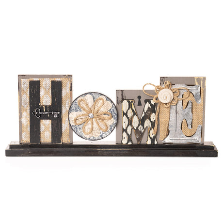 Young's Inc. Wood Block Tabletop Sign - Attractive Living Room Decor - Rustic Centerpiece Table Decorations - Home Decorations for Living Room - 17.5" W x 1.75" D x 7" H Young's Inc