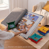 1500 Pieces Jigsaw Puzzle Board, Foldable Puzzle Mat with Non-Slip Surface & 6 Sorting Trays, 36.6" x 25.2"Portable Jigsaw Board with Dustproof Cover Puzzle Pad Jigsaw Saver for Adults