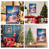 Christmas Paint by Numbers Kits for Adults - Painting by Numbers Kit Snow Scene, Christmas Landscape Adults Paint by Number Kits on Canvas Without Frame Acrylic Paints for Home Wall Decor 16X20 inch ajepon