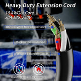 Elecan Dryer EV Extension Cord 40 FT, 4 Prong 30 Amp NEMA 14-30P to 14-30R Extension Cord Cable for Dryer Power Extension and Level 2 EV Charging Tesla,Heavy-Duty,Waterproof,10AWG 125/250V-ETL-Blue Elecan