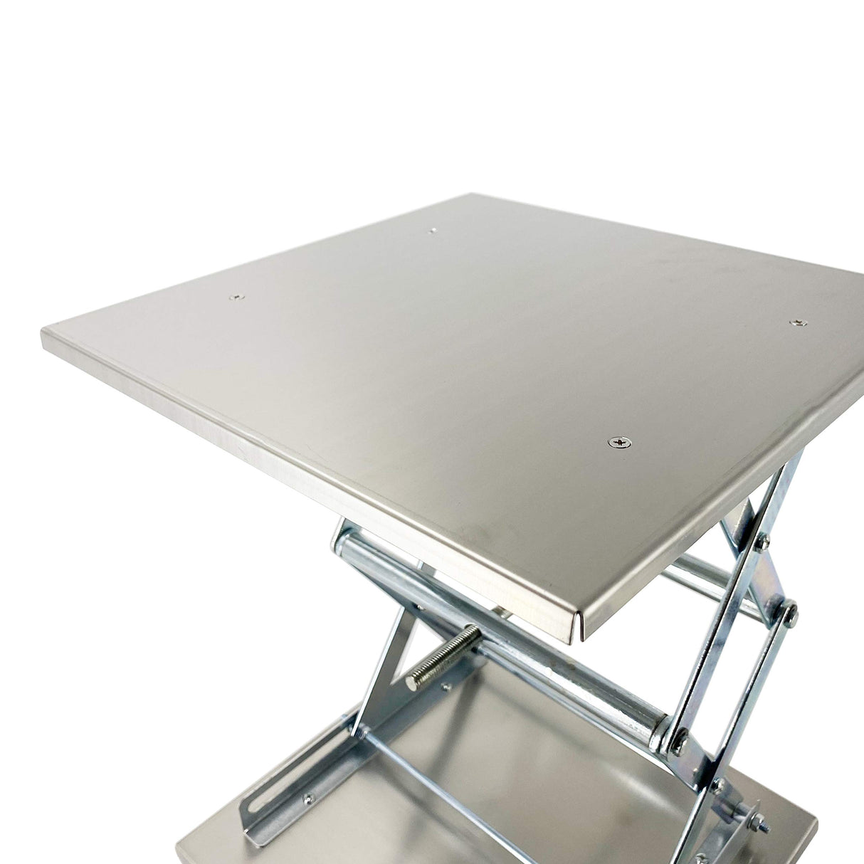 TEXALAN(R) Lab Jack Stainless Steel Lift Table Scissor Jack 12"x12"x18" Max Load 55 lbs/25kg TEXALAN