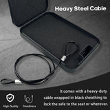 YIYITOOLS Pistol Safe, Portable Travel Gun Safe, Handgun Lock Box with Combination Lock for Home Desk Bedside Car, Black YIYITOOLS