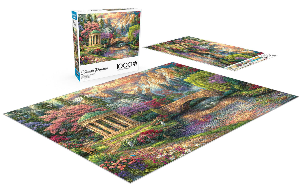 Buffalo Games - Chuck Pinson - Peace of The Garden - 1000 Piece Jigsaw Puzzle for Adults -Challenging Puzzle Perfect for Game Nights - Finished Size is 26.75 x 19.75 Buffalo Games