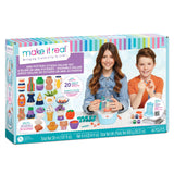 Make It Real Mini Pottery Studio Deluxe Set - DIY All-in-1 Sculpting Craft Kit for Kids & Tweens - Create 20 Unique Miniature Clay Projects - No Mess, No Bake, Quiet Wheel - All Skill Levels Ages 8 Make It Real