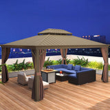 Outsunny 7-Piece Patio Furniture Sets Outdoor Wicker Conversation Sets All Weather PE Rattan Sectional Sofa Set with Cushions & Tempered Glass Desktop, Dark Blue Outsunny