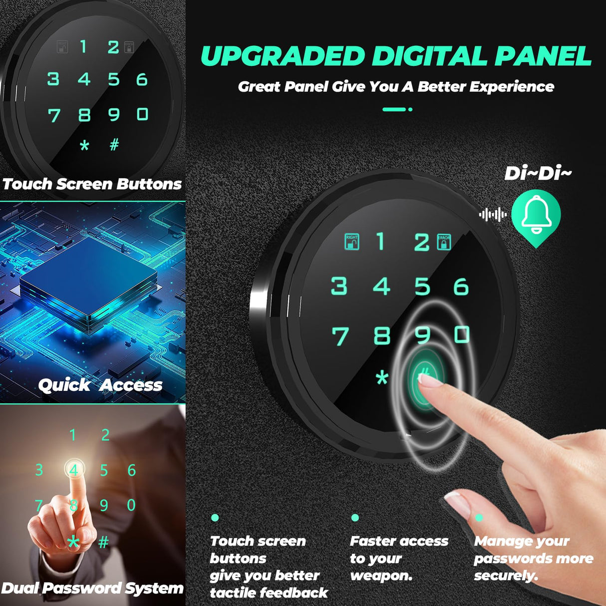 Karini 4-5 Gun Safe,Gun Safes for Rifles and Shotguns,Gun Safes for Home Rifle and Pistols,Quick Access Gun Cabinets,Rifle Safe with Storage Shelves Karini