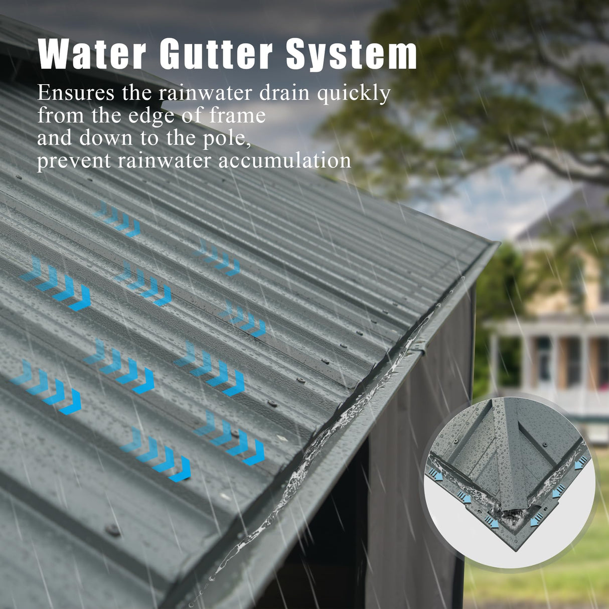 Domi 14'x24' Hardtop Gazebo Canopy,Outdoor Aluminum Gazebo with Galvanized Steel Double Roof, Extra Large Permanent Gazebo Pavilion for Patio Deck Backyard,Curtain and Netting,Grey domi outdoor living