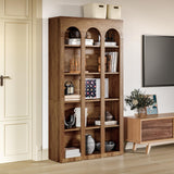 LITTLE TREE 5-Tier Bookshelf, 70.8-in Tall Bookcase with Open Shelves, Wooden Display Bookshelves and Bookcases, Vintage Display Book Shelf for Bedroom, Living Room, Office, Brown LITTLE TREE