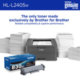 Brother HL-L2405W Wireless Compact Monochrome Laser Printer with Mobile Printing, Black & White Output | Includes Refresh Subscription Trial(1), Amazon Dash Replenishment Ready Brother
