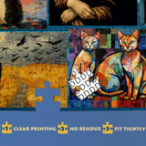 Cat Puzzles for Adults 1000 Piece, Kitten Animal Jigsaw Puzzle, Classic Artists Cat Puzzles for Adults Funny IdeaBazar