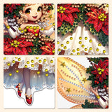 MXJSUA Cute Christmas Fairy Special Shaped Hanging Diamond Painting Art Kits for Adults, Crystal Rhinestone Acrylic Gem Art Pendant Ornaments Kit for Home Decor and Gift 7.87 * 7.87 Inch MXJSUA